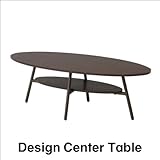センターテーブル 楕円形のセンターテーブル ブラウン
