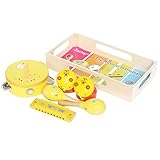 Happy Cherry 6pcs Musical Instrument HandbellリズムドラムRattles Tambourine Maracas Bell Jingle砂ハンマーCastan