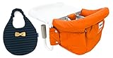 イングリッシーナ ファスト テーブルチェア Inglesina fast ベビーチェア＆Bon chou chou ボンシュシュ ゴム式リバーシブルスタイ イエローリボン P8516-0-70 オレン