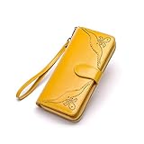 2017新入荷 牛革　本革　長財布 レディース スマホも収納OK　小銭入れ　カード入れ　サイフ　wallet ラウンドファスナー　L字　大容量　可愛い