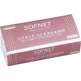 日本製紙クレシア:クレシア ソフネット ハンドタオル200 中判 36300 型式:36300（1セット:6000枚入）