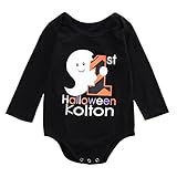 1st Halloween Kolton　男女兼用　かわいい　ベビー服　女の子　赤ちゃん服　幼児　子供服　男の子　長袖　４サイズ　キッズ服　ロンパース カバーオール　満月/出産祝い/プレゼント70CM