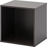 キューブボックス 不二貿易 オープンタイプ ブラウン色【１個】(茶色・木目プリント)　(参考:収納ボックス カラーボックス ラック シェルフ)