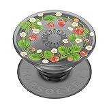 PopSockets Japan - ポップソケッツ ジャパン PopGrip プラントベース 拡張キックスタンド付き エコフレンドリー - ストロベリーピッキング スマホグリップ&スタンド
