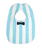 Caught Ya Lookin' Reversible Baby Bib, Blue and White Stripe by Caught Ya Lookin'