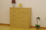 スリムチェスト89幅5杯 【薄型設計/約幅89×奥行33×高さ87.5cm】
