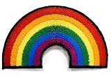 ワッペンアイロン レインボー 虹 RAINBOW カラフル アメカジ 刺しゅう アップリケ パッチ