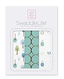 SwaddleDesigns SwaddleLite Set of 3 Marquisette Swaddle Blankets Premium Cotton Muslin SeaCrystal Cu