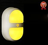 LED赤外線モーションセンサーライト赤外線検出センサーキャビネットNight Lights Great for Baby Nursery、キッズ寝室リビングルーム、コリドームードライト(イエロー)