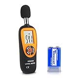 Innens 騒音計 デシベルメーター デジタル騒音計 騒音測定器 音量測定器 小型 30db 130db 9V電池付き
