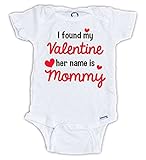 JujuアパレルMommyは私のバレンタイン、バレンタインギフト、Valentines Day Onesie カラー: ホワイト