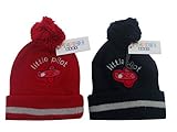 BNWT Baby boys warm winter little pilot bobble hat red or navy 3-6 6-12 mONTHS (6-12 months, Blue) b
