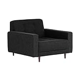 arne ソファー 1人掛け 1.5人掛け 肘かけ ソファ 北欧 Bacchus W 1.5P ファブリック ブラック