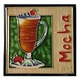 モカコーヒー装飾セラミック壁アートタイル4 x 4