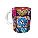 アラビア 民族 パターン マグカップ コーヒーマグ セラミック おしゃれ 電子レンジ対応 食洗機対応 330ml 9色