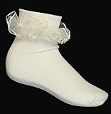 Lito チュールフリルソックス アイボリー [S5i] (3-4.5（7-11ｃｍ）)