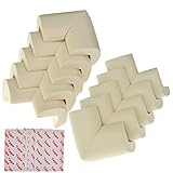 JSDDE　ベビー　安全　コーナークッション角　コーナーガード　弾力　L型 10個セット　家具　punbr材質　取付テープ付　赤ちゃん、老人を守る　 (ベージュ)