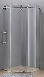 Aston sen980-ss-40 – 8-l 40 " x 40 " x 75 "に"フレームレスラウンドシャワーEnclosu SEN980-SS-36-8-L 1