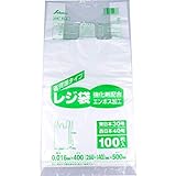 セイケツネットワーク レジ袋 40号 乳白 100枚入 FI-4 270mm×15mm×510mm