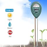 besuntek 土壌測定計土壌pH計、3-in-1多機能 土壌測定器 土壌酸度/照度/水分計 土壌測定メーター 土壌テスター、ハーブ＆ガーデニング用具、簡易型 屋内/屋外使用でき 農業、栽培、家庭菜