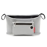 homelos ベビーカー ドリンク ホルダー 収納 バッグ 多機能小物入れ 赤ちゃんとのお散歩時に便利 グレー