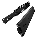 VADANIA ブラック #A53 800mm 重量用スライドレール 3段引 ボールベアリング 横付き 引き出し用レール