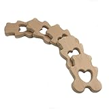 Kissteether 5pcs シロクマペンダント手作りの木製歯磨き粉有機自然ブナの木のおもちゃの動物の手DIYジュエリー作りのアクセサリー (5pcs)