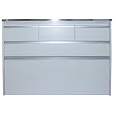 【室内設置サービス付き】家具製造直販TAICHI ヘアライン ステンレス天板 上段3列キッチンカウンター120／ホワイト