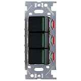 スガツネ工業 ガイドランプ付 埋込トリプルスイッチ ソフトブラック PXP-J-NKW03009-SB