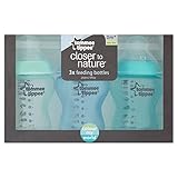 Tommee Tippee Closer to Nature Coloured 260ml Bottles for Boys 0mth+ (3 per pack) 男の子は（パックあたり3 ） +を0
