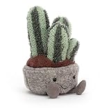 Jellycat Silly 多肉植物 円柱状サボテン ぬいぐるみ 7インチ - 植物とサボテンのぬいぐるみ - 楽しい装飾&ギフト