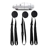 LINFEN ガードバンド 車カバー 防風ロープ ベルト ゴムベルト 車 カバー 防風対策 絞り紐 バックル 車体カバー用 ボディカバー 長さを調整 一般車・ワゴン車 汎用 強い風でカバーが吹き飛 対策