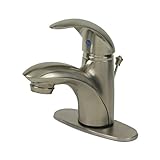 Ultra UF34123 Single Handle Brushed Nickel Lavatory Faucet with Pop-Up Drain [並行輸入品]