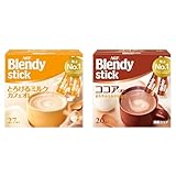 【セット買い】AGF ブレンディ スティック とろけるミルクカフェオレ 【 スティックコーヒー 】 27個 (x 1) + AGF ブレンディ スティック ココア・オレ 20本 【 ミルクココア 】