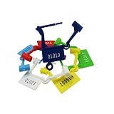 eforlike 50個マルチカラーLuggage使い捨てプラスチックPadlock Seals