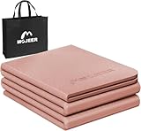 ヨガマット 折りたたみ 幅広 6mm トレーニングマット ストレッチマット 軽量 初心者 TPE素材 183×61×0.6cm ストレッチマット コンパクト 滑り止め トラベル 持ち運び用収納袋付き ピラティス/ヨガ/ホットヨガ/ストレッチ/マッサージ/筋トレ YJD (さくらいろ)