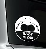 BABY IN CAR　泣きデザイン　防水・車両OKカッティングステッカー　STK770-BICHSW