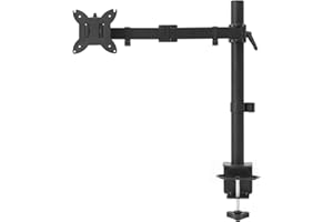 Amazonベーシック シングルモニターアーム (最大32インチ) 耐荷重10kg 高さ調節可能 デスク設置用 ブラック