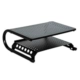 YYOKB 2層モニター台 机上台 PCスタンド 机上ラック モニタースタンド パソコンスタンド 幅耐荷重20kg (ブラック)
