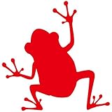 Sticker Shop Haru シルエット かえる ステッカー 赤
