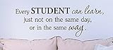 #2 Every student can learn just not on the same day or in the same way. Wall Vinyl Decal nursery ins