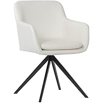 Amazon｜smoo ダイニングチェア 回転 肘付 レザー チェア イス