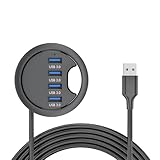 NFHK USB 3.0 ハブ 4ポート USB 60mm デスクグロメット スプリッター ドック ステーション インターフェース デスクトップPCデスク用