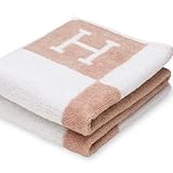 HERMES エルメス　タオル　Avalon《アヴァロン》102193m01　ノワゼット　ベージュ　大判バスタオル　ビーチ　おくるみ [並行輸入品]