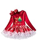 クリスマスドレス ベイビーガール Christmas Dress Baby Girl - 0-24ヶ月 キッズ レース チュチュスカート クリスマスコスチューム ヘッドバンドで BESBOMIG