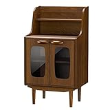 キャビネット ガラス 扉付き 幅50cm NVC-9050CA ブラウン NVC-9050CA