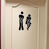 fheavenリムーバブルかわいい男女トイレトイレWCステッカーファミリーDIYクリスマス装飾