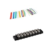 Perfk 8ギャング　ターミナル　ブロック　端子台　ニッケル　メッキ黄銅　コンタクト　熱収縮チューブ付き