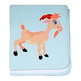 CafePress – Goat – スーパーソフトベビー毛布、新生児おくるみ ブルー 048573630425CD2