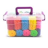 カラフル　雪の花びら　プラスチック製　積み木セット　啓蒙教育　図形認識教育 　子供おもちゃ　多彩　脳のトレーニングツール (380枚)